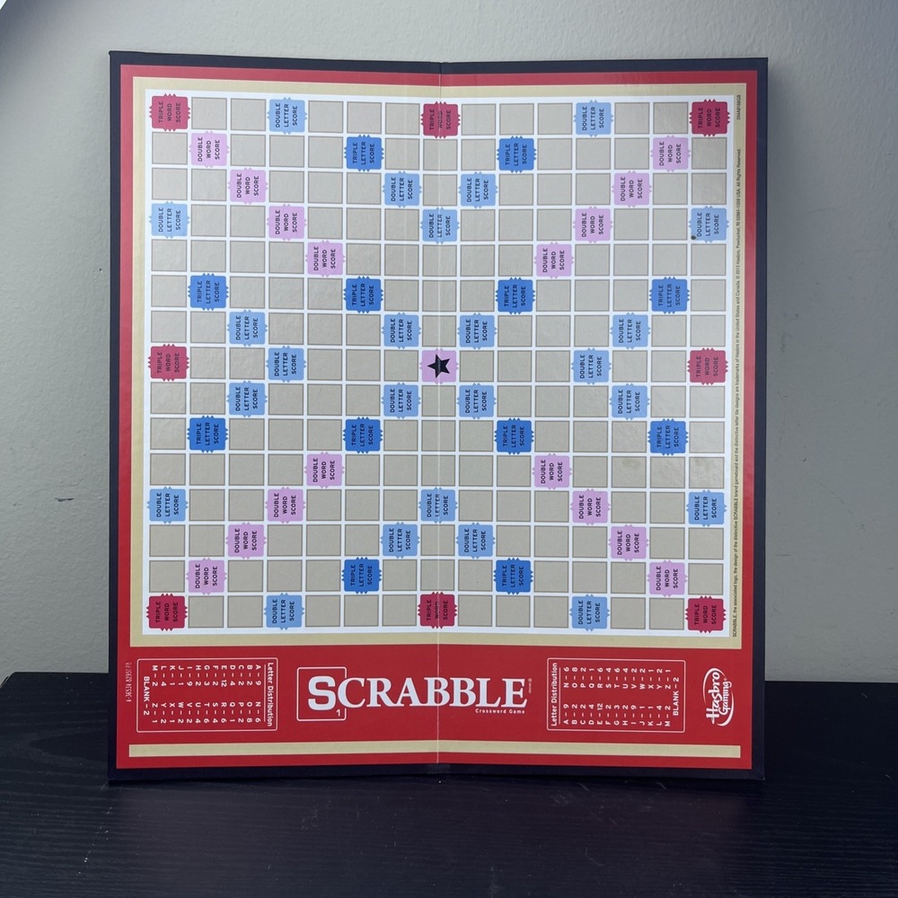 2013 Hasbro SCRABBLE Game Board Only Replacement Part Board Game